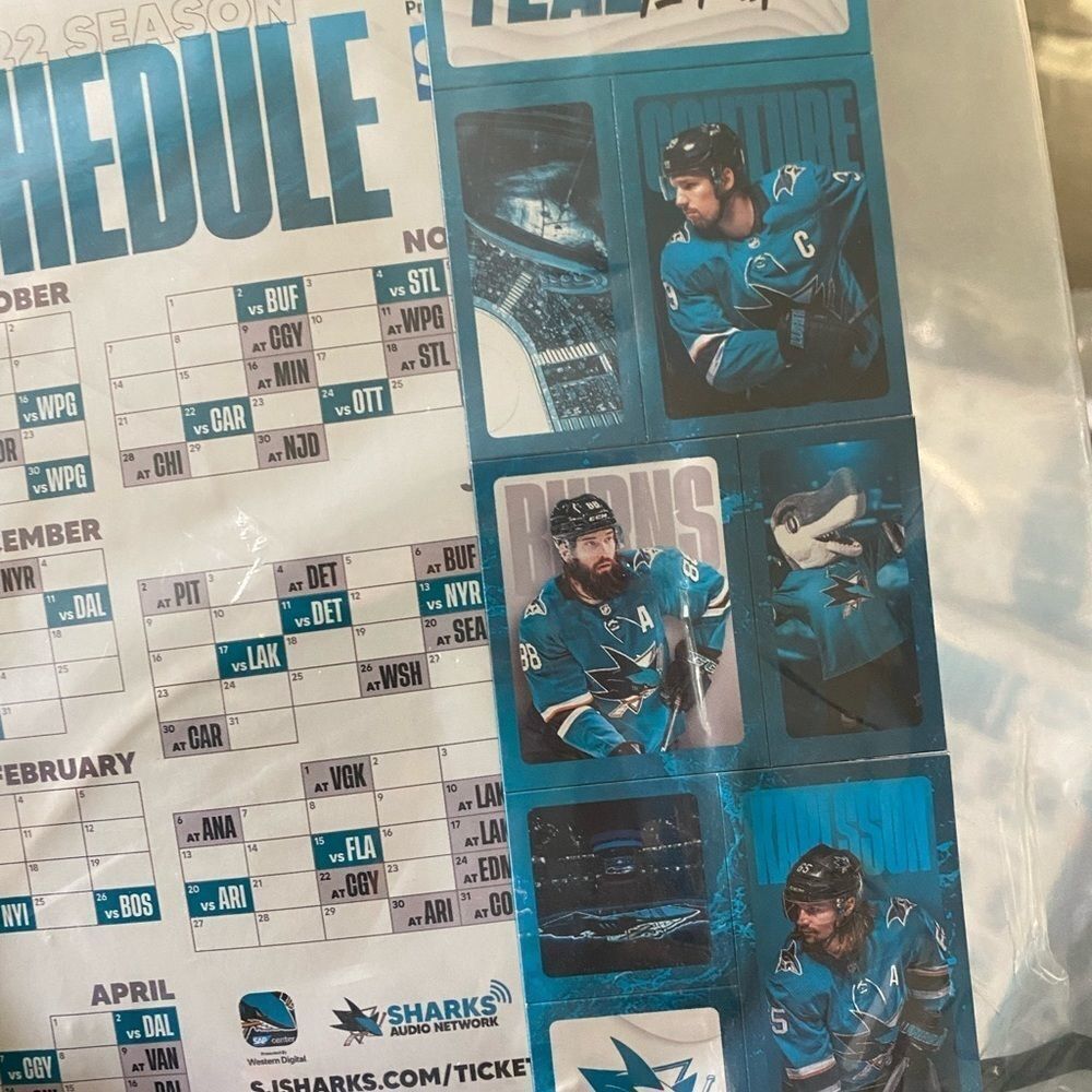 NWT San Jose sharks opening night magnets and pins - Picture 3 of 5